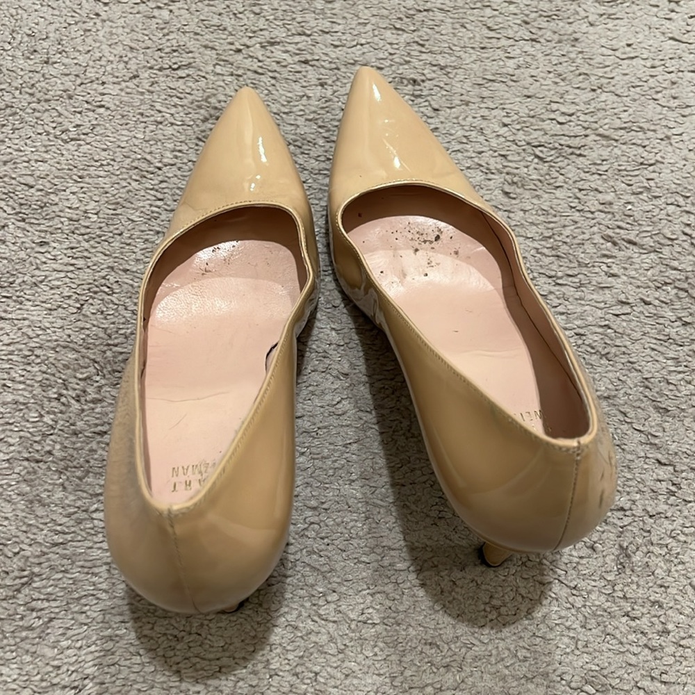 Stuart Weitzman beige patent leather heels US8 - Picture 6 of 6